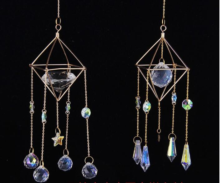 Wind Chimes  Transparent Crystal Feng Shui Pendant Hanging