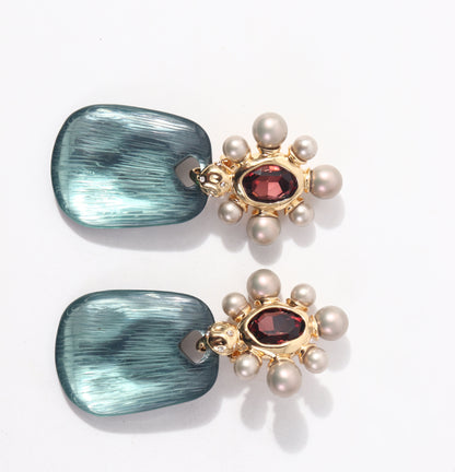Copper Plated Ear Clip | Pearl Organic Glass