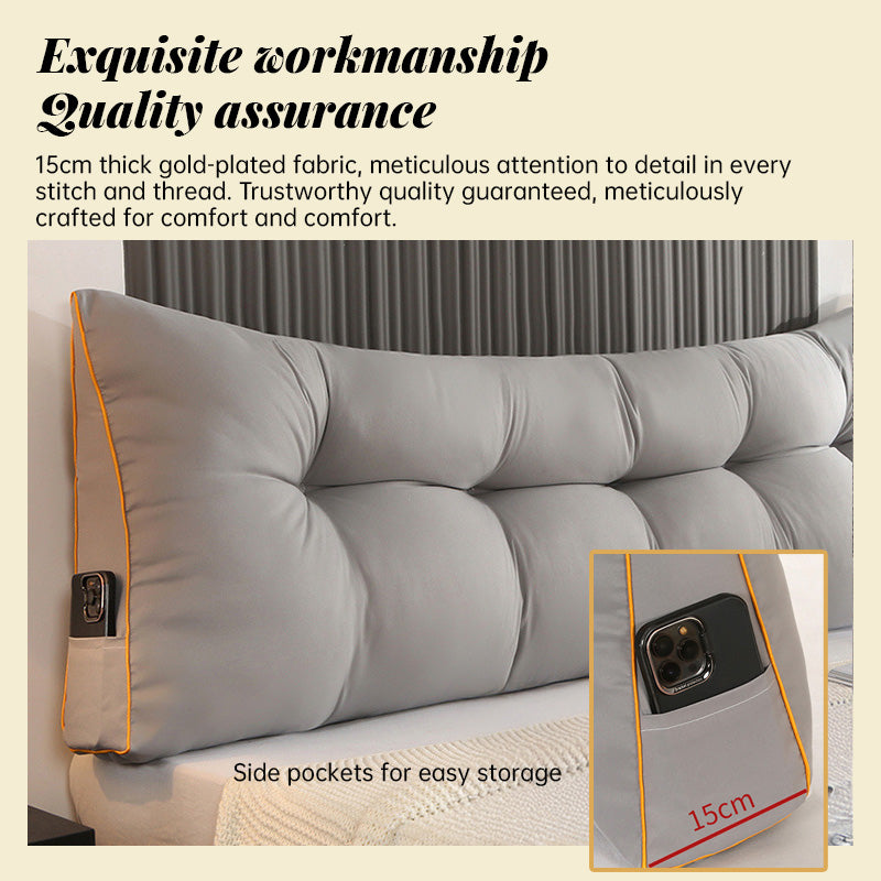 Feather-Cotton Backrest | Classic Triangular Cushion