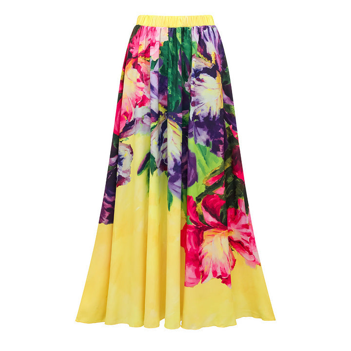Polyester One-Piece Swimsuit | Bright Yellow, Floral