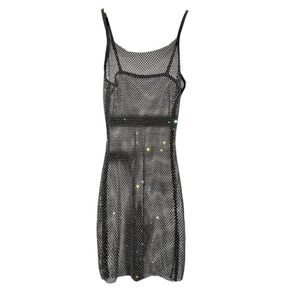 Diamond Crystal Sling Dress | Summer, V-neck, A-line