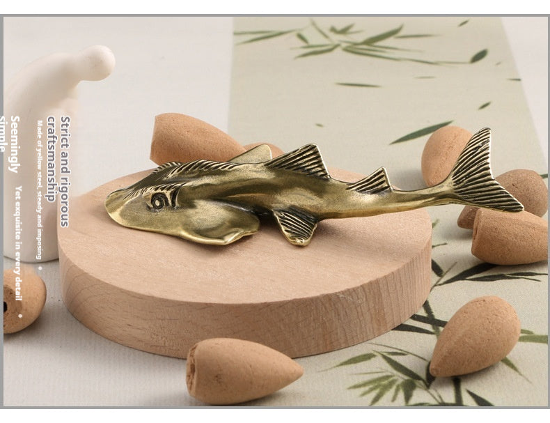 Copper Ornament | Handmade Antique-Style Stingray Figurine