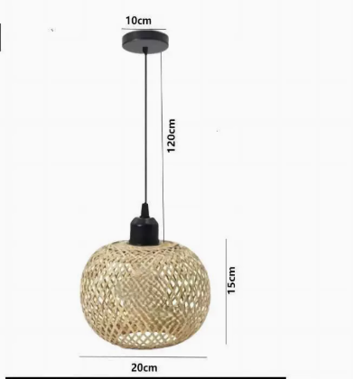 Bamboo Wall Lamp | Retro Hanging Light, Wood Color