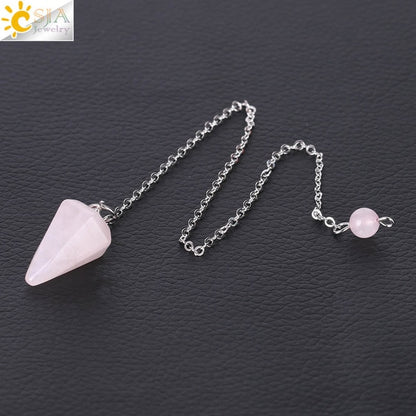 Reiki Pendulum | Small Size, Natural Stone Amulet