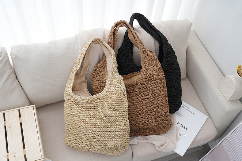 Paper Tote Bag | Black, Beige, Khaki, Urban Minimalist