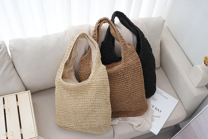 Paper Tote Bag | Black, Beige, Khaki, Urban Minimalist