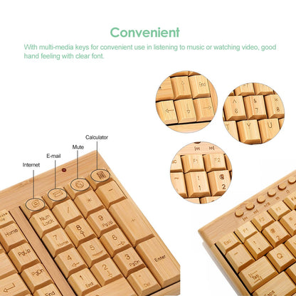 Bamboo Wireless Keyboard and Mouse Combo | Yellow