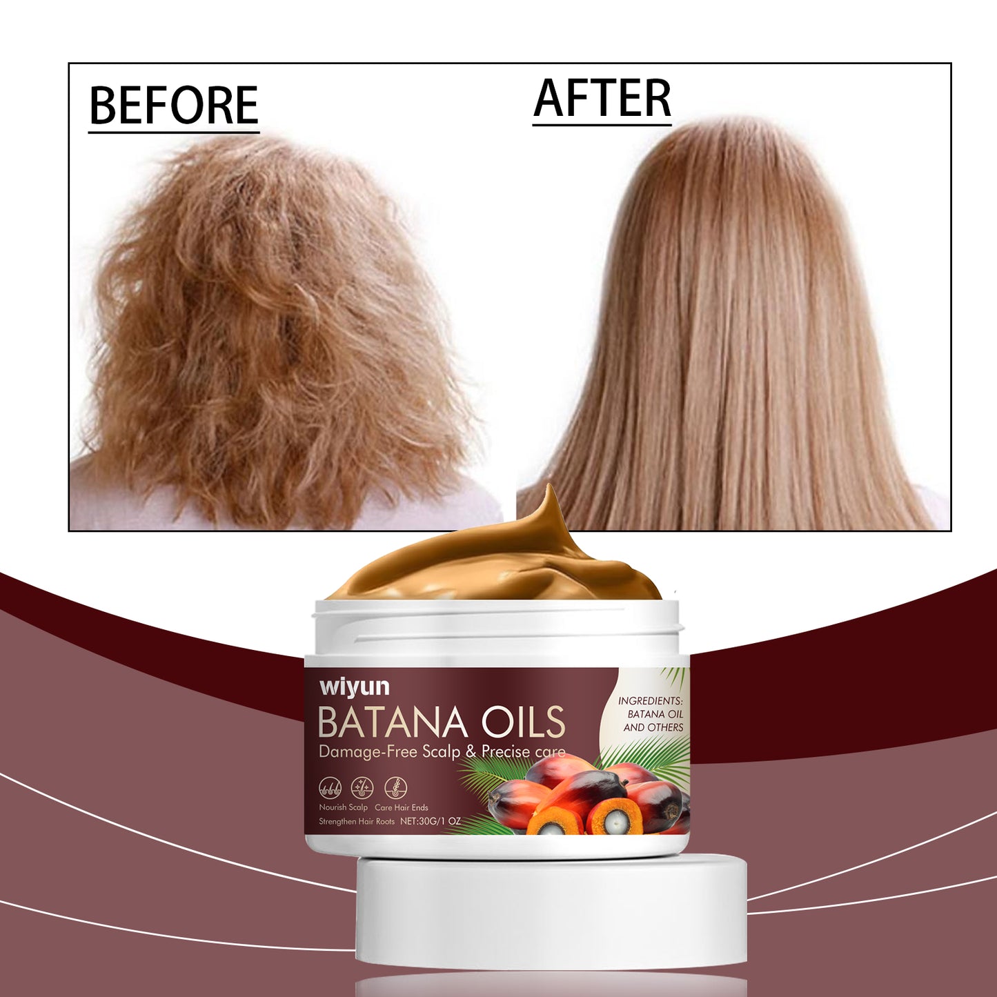 Hair Mask | Wiyun Batana Smoothing Hair Care
