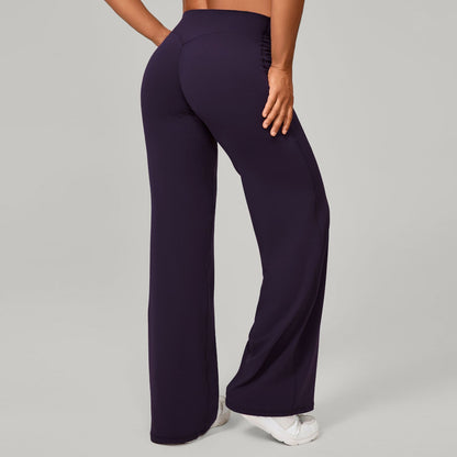 Cotton Blend Yoga Pants | High-Waisted, Straight Leg