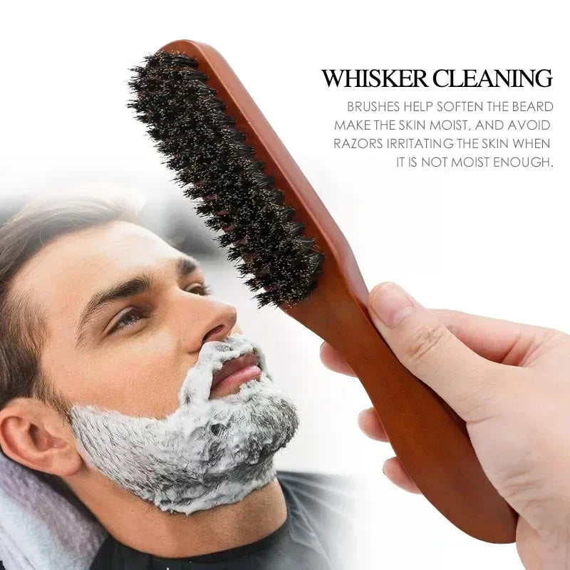 Wooden Beard Brush | Light Brown, 21cm