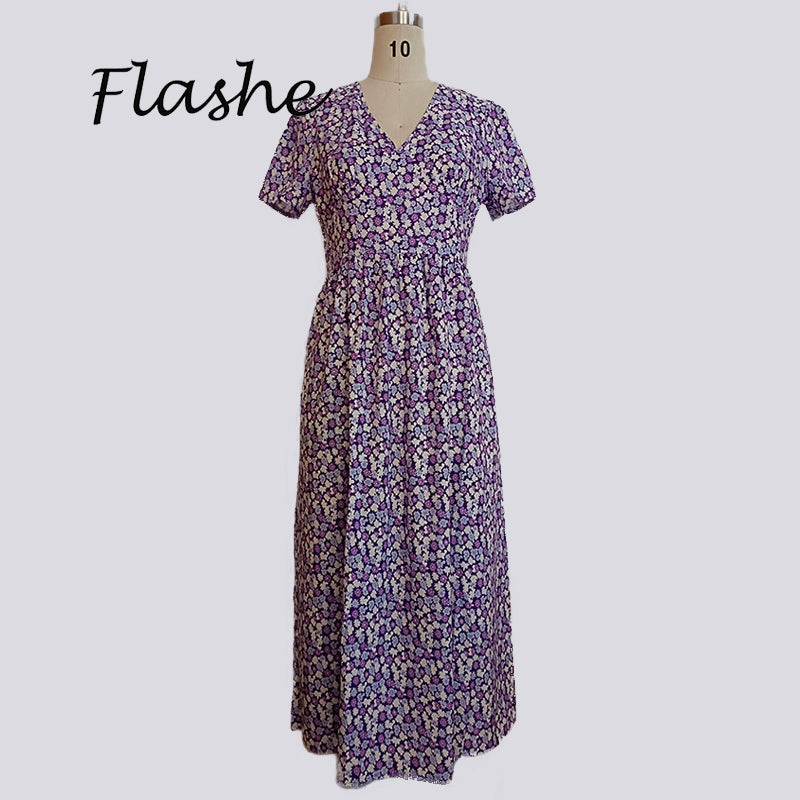 Four-Way Elastic V-Neck Dress | Red, Green, Blue, Sizes S-XXL
