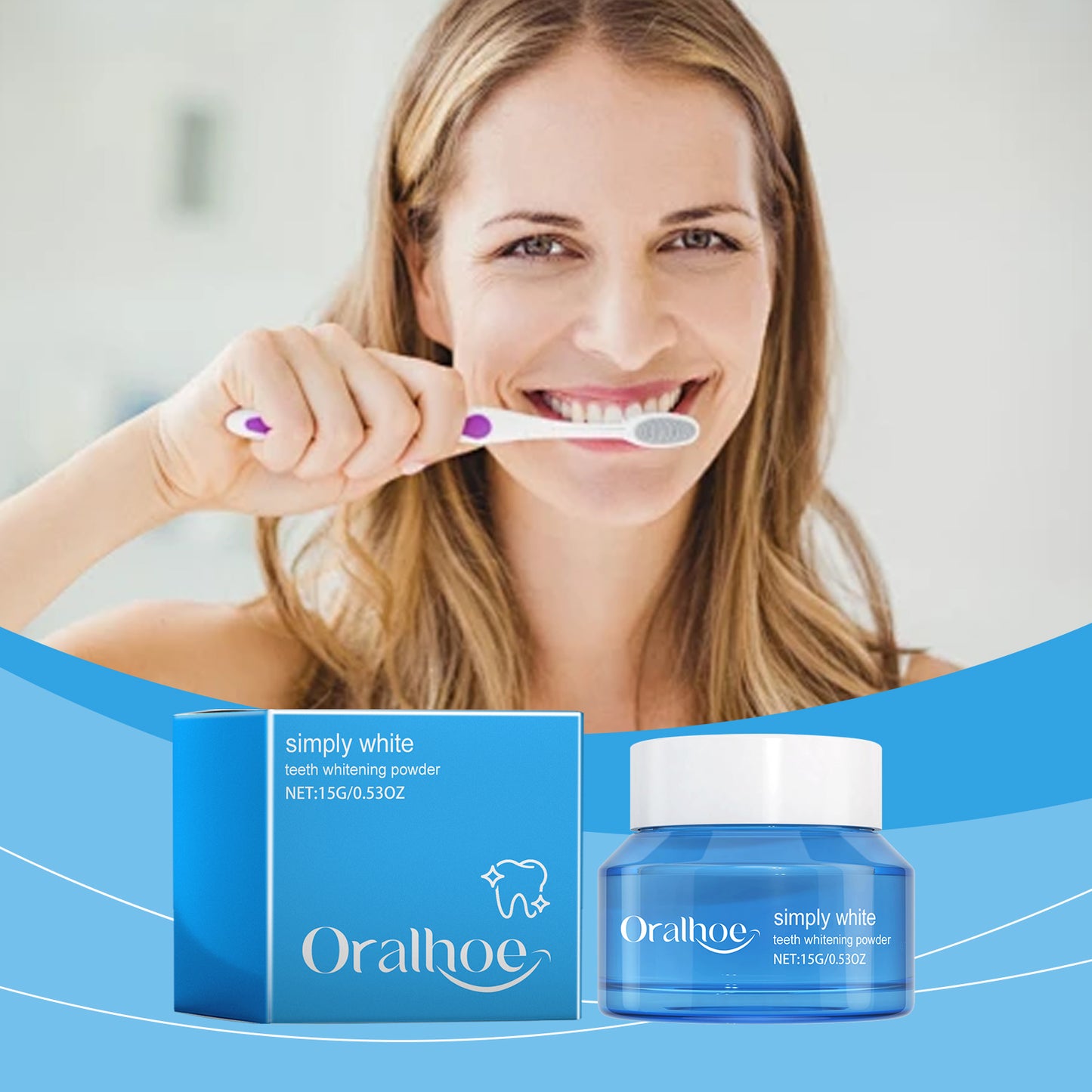 Oralhoe Teeth Cleaning Powder Mouth Cleaning Teeth Clean White Confident Smile Mouth Care Oral Care