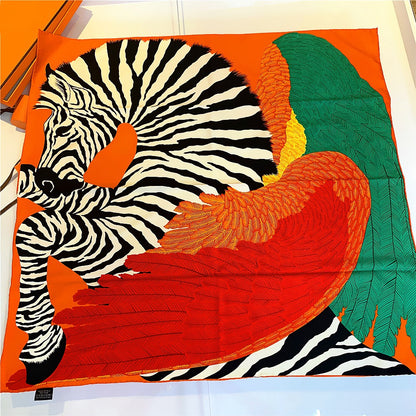 Silk Twill Square Scarf | Pegasus Angel Wings