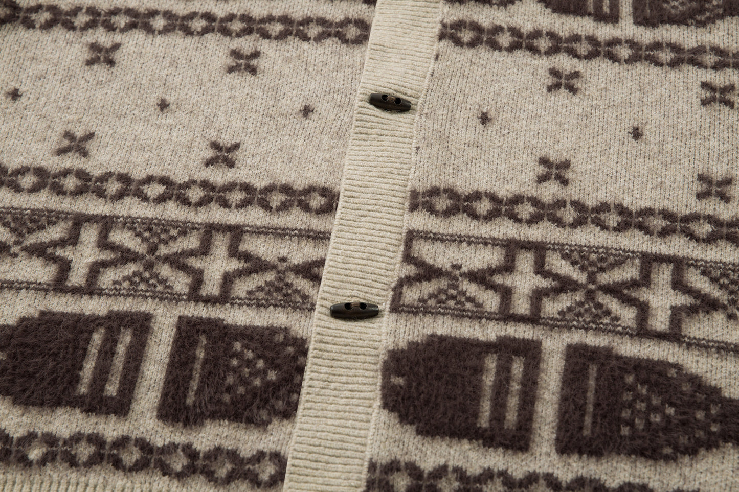 Knitted Sweater Jacket | Khaki, Black, Loose Fit