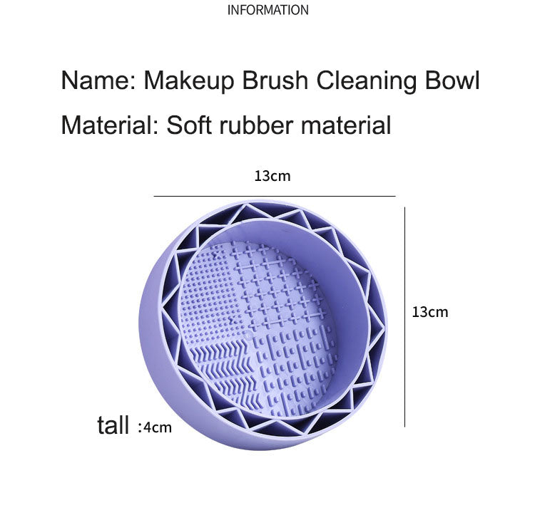 Soft Rubber Makeup Brush Cleaner | Beauty Tool & Wash Bowl