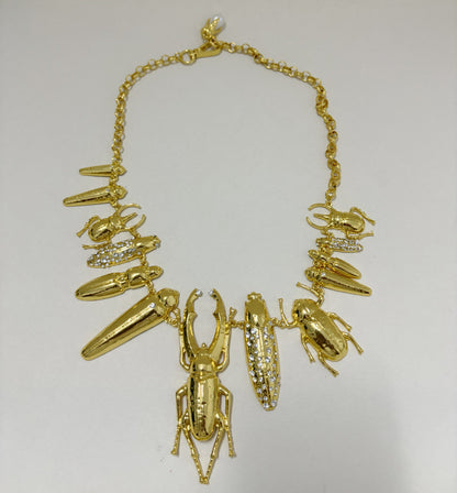 Alloy Rhinestone Insect Choker Necklace | Bold Statement