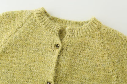 Polyester Loose Sweater Jacket | Color Block, One Size