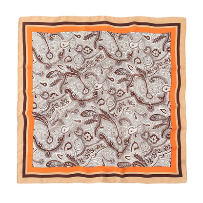 Imitation Silk Scarf | Cashew Flower, 70x70cm