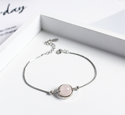 S925 Sterling Silver Bracelet | Topaz, Amethyst, Crystal