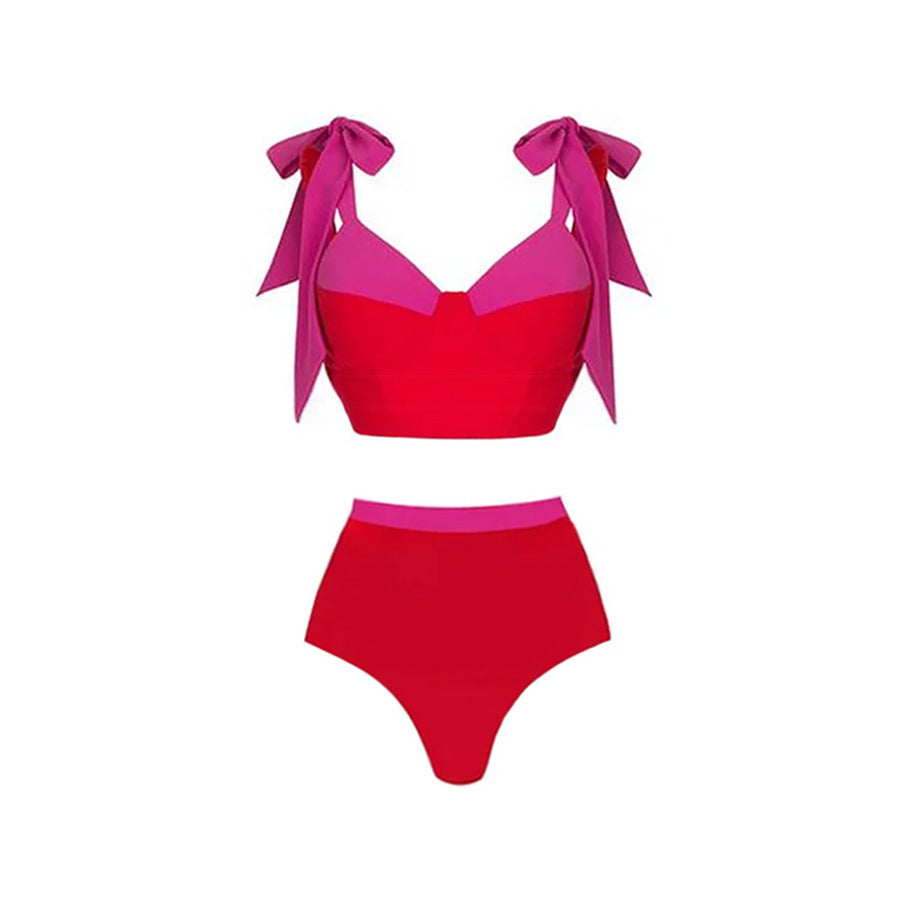 Nylon One-Piece Swimsuit | Butterfly Knot Strap, Women