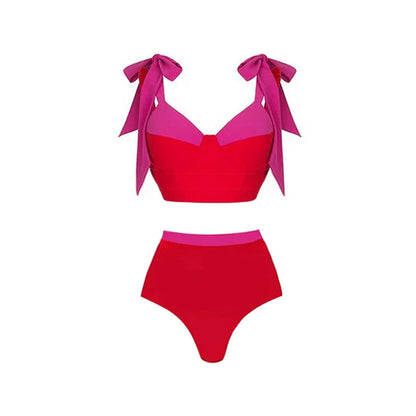 Nylon One-Piece Swimsuit | Butterfly Knot Strap, Women