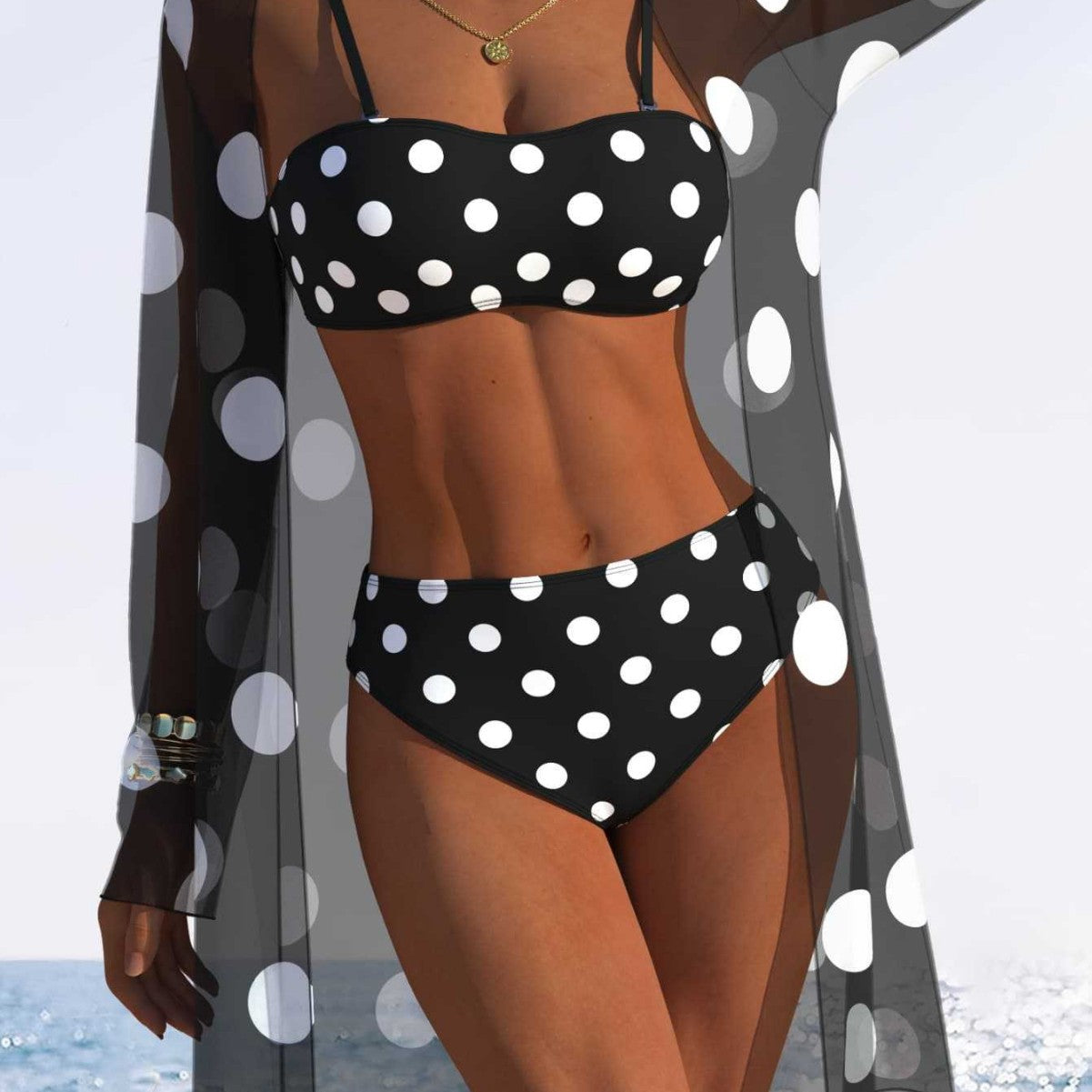 Tie up printed bikini