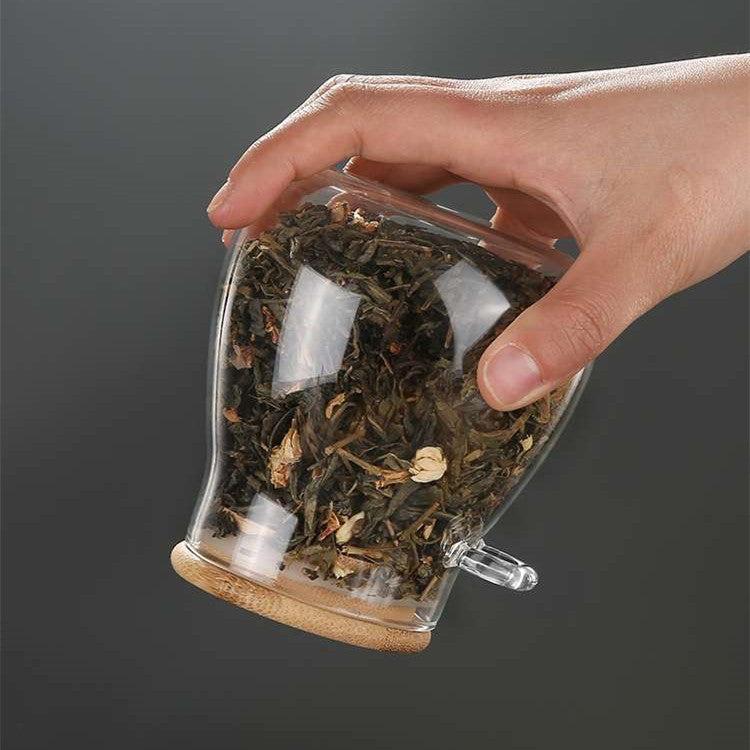 Glass Spice Jar | Bamboo Lid, Food Storage Container