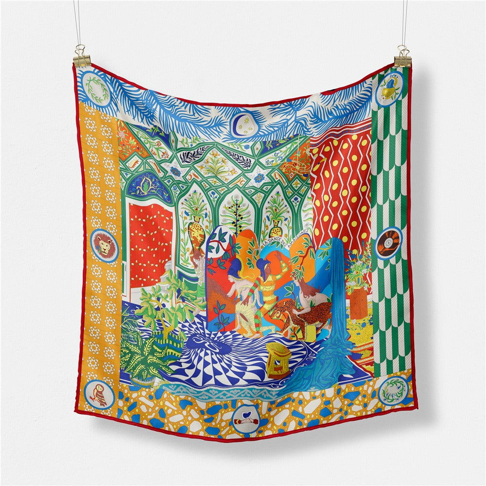 Palace Lady Knight Small Square Scarf Professional Versatile Small Scarf Silk Scarf Scarf