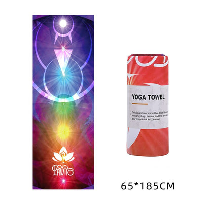 Microfiber Yoga Towel | 183x63cm, Non-Slip, Printed