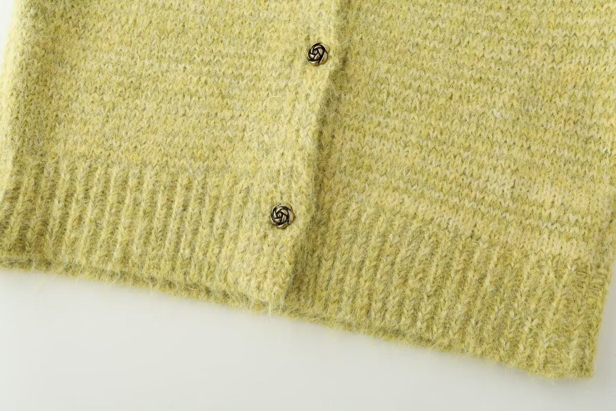 Polyester Loose Sweater Jacket | Color Block, One Size