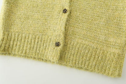 Polyester Loose Sweater Jacket | Color Block, One Size