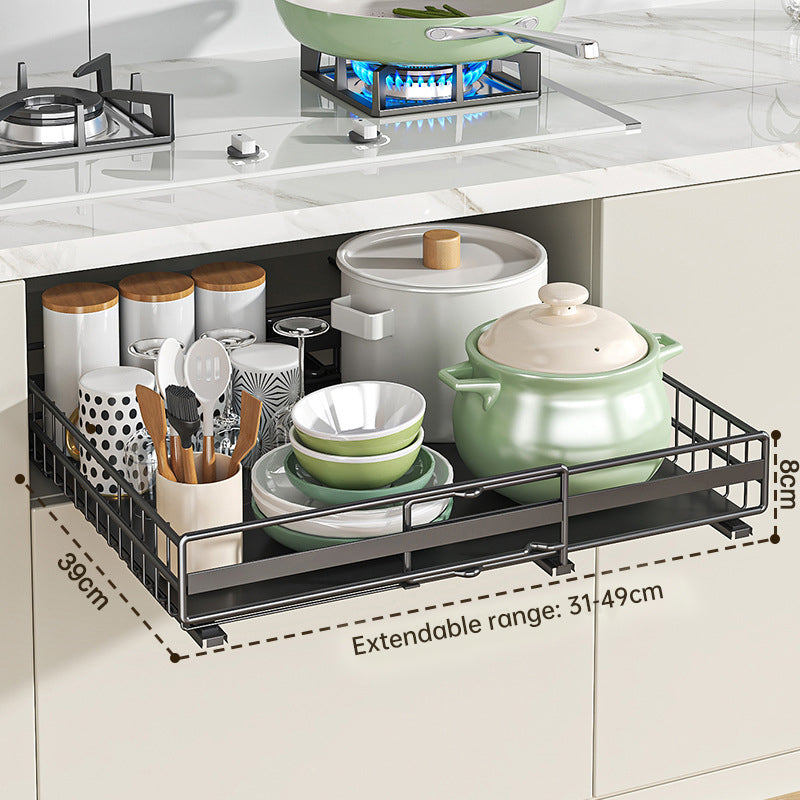 Carbon Steel Spice Rack | Adjustable, Black, 2 Pack