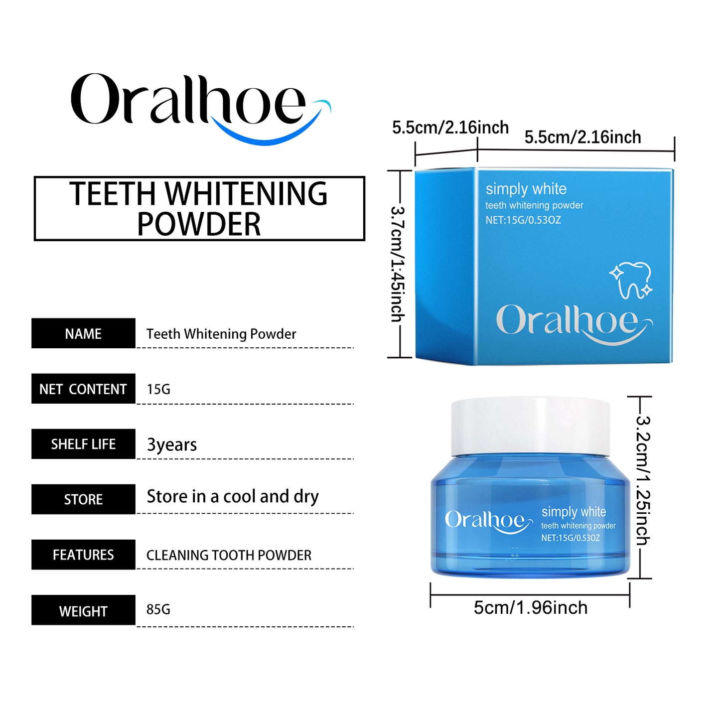 Teeth Cleaning Powder | Oralhoe Mouth Care