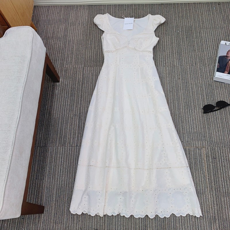 Cotton Resort Tea Dress | Floral, V-neck, Sleeveless