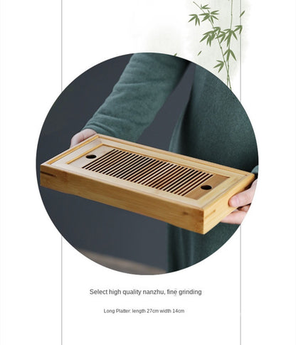 Bamboo Tea Tray | Simple Dry Brewing Table, Travel Set