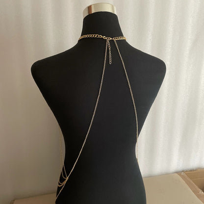Alloy Body Chain Necklace | Multi Layered, 45cm