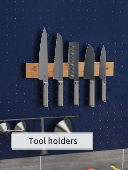 Bamboo Knife Rack | 40x6x2cm, Wall Hanging Storage