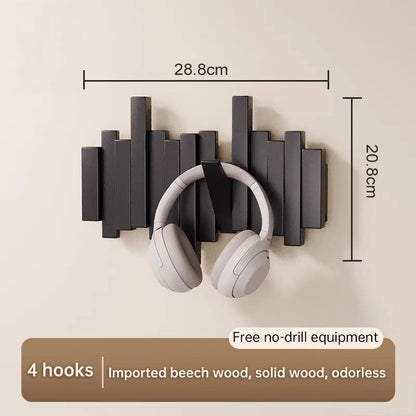 Beech Wood Wall-Mounted Piano Key Coat Rack