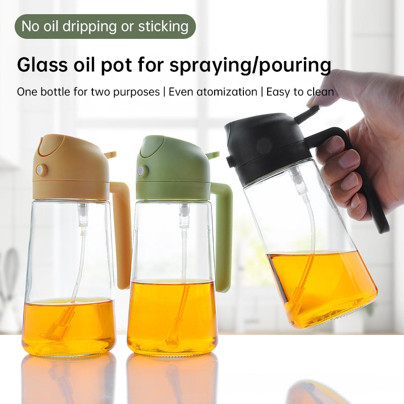 Olive Oil Dispenser | 2-in-1 Sprayer & Pourer