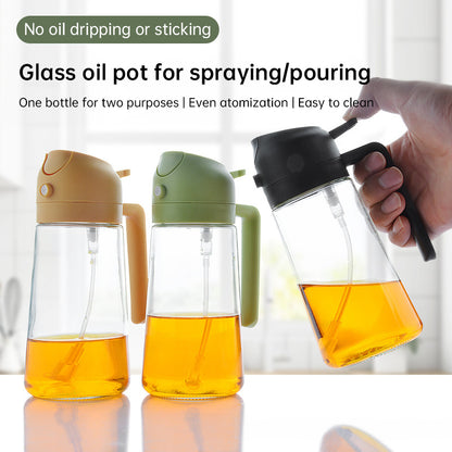 Olive Oil Dispenser | 2-in-1 Sprayer & Pourer