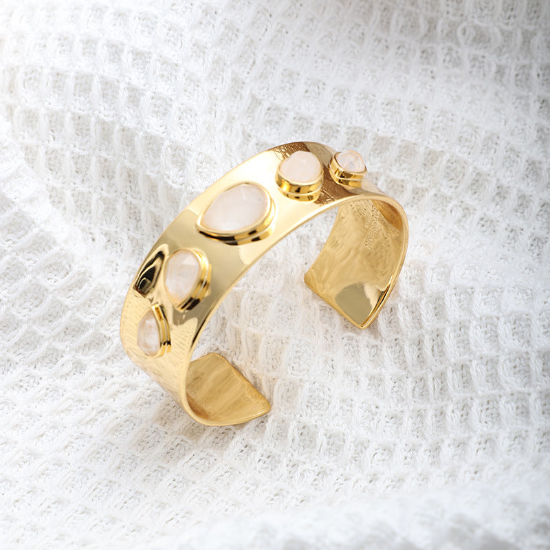 Copper Water Drop Bracelet | Retro, Open Design