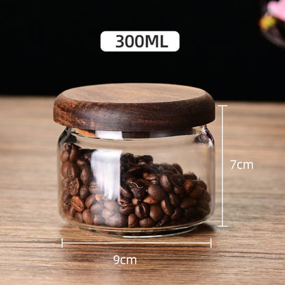 Glass Storage Jar | Wooden Lid, 300-1600ML