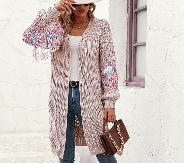 Knitted Sweater | Fashionable, Dark Apricot, Loose Fit
