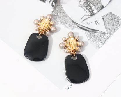 Copper Plated Ear Clip | Pearl Organic Glass