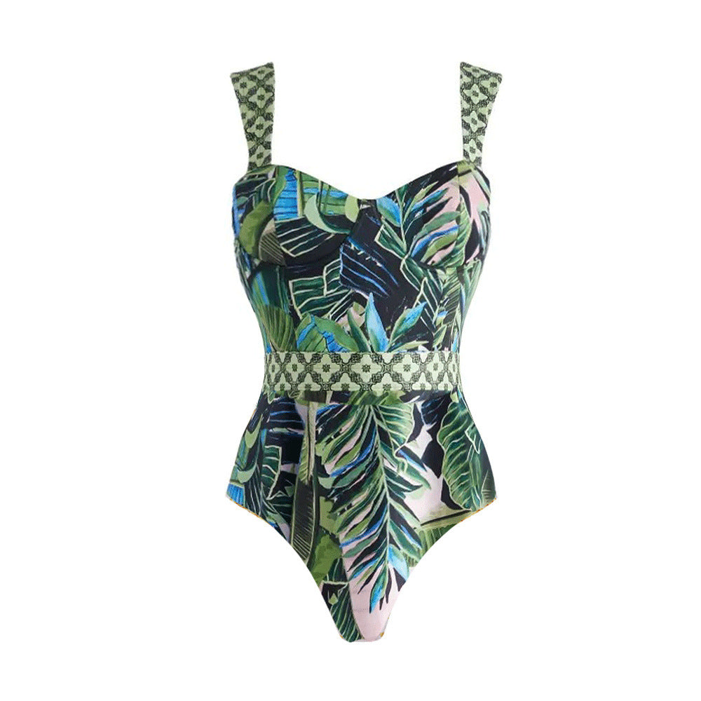 One-Piece Swimsuit | High-Waisted, Solid Color, Women
