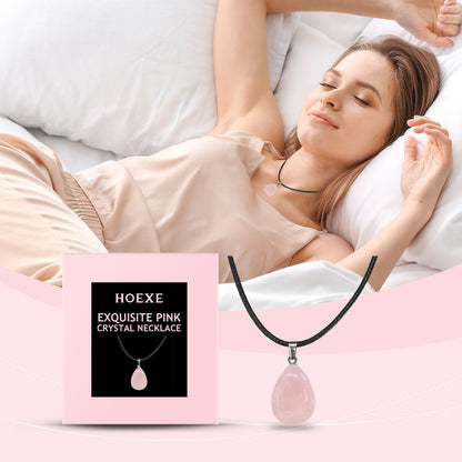 Pink Crystal Necklace | Exquisite Clavicle Chain