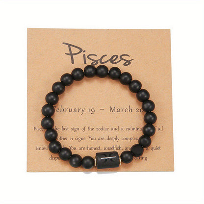 Tiger Eye Zodiac Bracelet | Natural Stone, 8mm