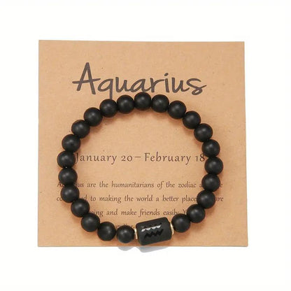 Tiger Eye Zodiac Bracelet | Natural Stone, 8mm