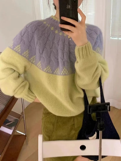 Crochet Sweater | Advanced Color Blocked Design
