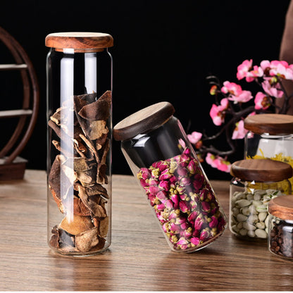 Glass Storage Jar | Wooden Lid, 300-1600ML